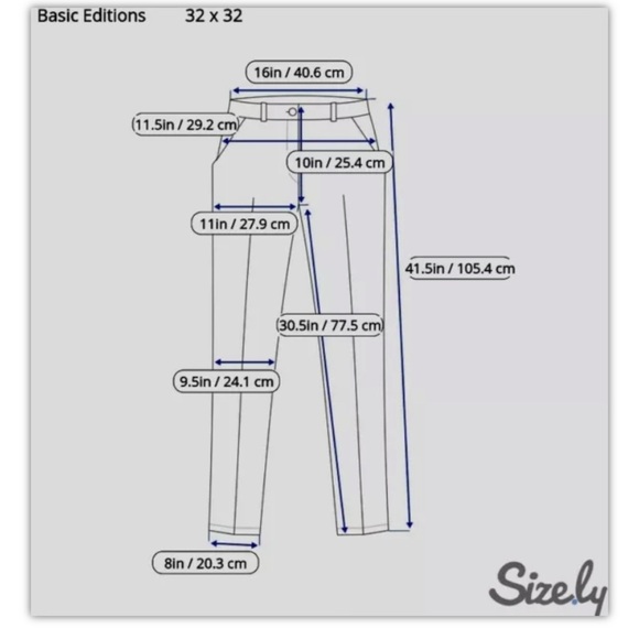 Basic Editions Men's Pants Black Dress Pants 32 X 32 Perfect Khaki Straight Leg - Picture 8 of 9